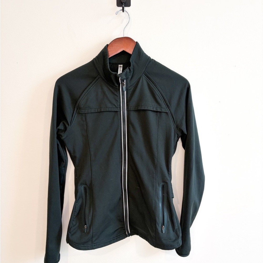 Fabletics Dark Green Zip Up Jacket Size Small